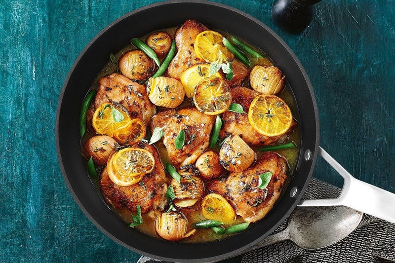 MsMk 12 Inch Nonstick Frying Pan with Lid, Titanium and Ceramic Nonstick skillet with lid, PFOA Free, Non-Toxic, Stay-Cool Handle, Scratch-resistant, Dishwasher Safe, Oven Safe to 700Â°F - Image 4